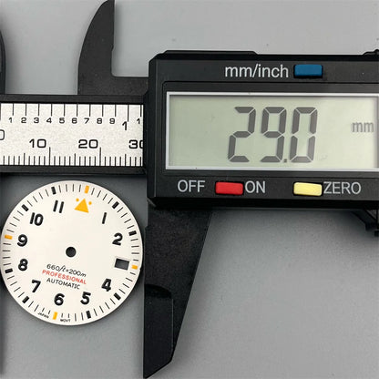 Watch Dial 29mm Pilot Style Black Green White Dial C3 Green Luminous Fit NH35 NH36 ETA2824 2836 PT5000 MIYOTA DG Movement