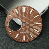 NH38 Watch Dial  man watch Custom logo dial green luminous suitable for NH38 movement watch accessories