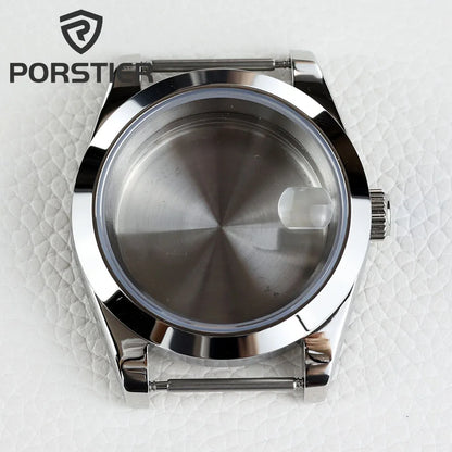 36/39mm NH35 Watch Case Stainless steel Sapphire Glass Transparent Back Cover for Seiko NH35 NH36 movement Datejust Oyster Strap