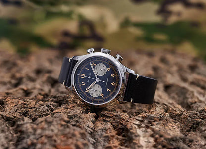 Baltany S5034 Quartz Chronograph Wristwatches 39mm Sapphire Crystal Panda Dial StainlessSteel Retro Super Luminous Vintage Watch