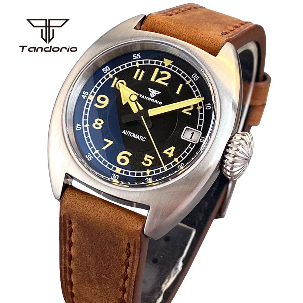 Tandorio Bronze Military TD102B Identity Crisis NH35 Domed AR Sapphire 36mm 20BAR