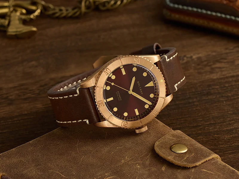 Baltany 44MM Bronze Diving Watch Man S3016 Luxury Sports Watch Super Luminous 20ATM Waterproof NH38 Automatic Mechanical Watches