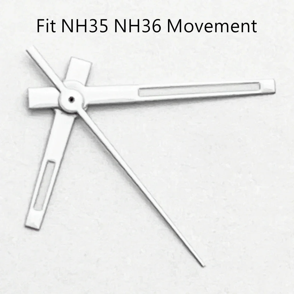 NH35 Watch Hands Green Luminous White/Gun color Fit NH35 NH36 ETA2836 2824 DG2813 3804 Miyota8215 8205 821A Movement