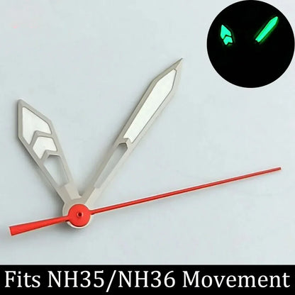 high-quality Watch accessories watch pointer NH series 35 NH36 hands green  luminous suitable for N H35/ NH36 movement