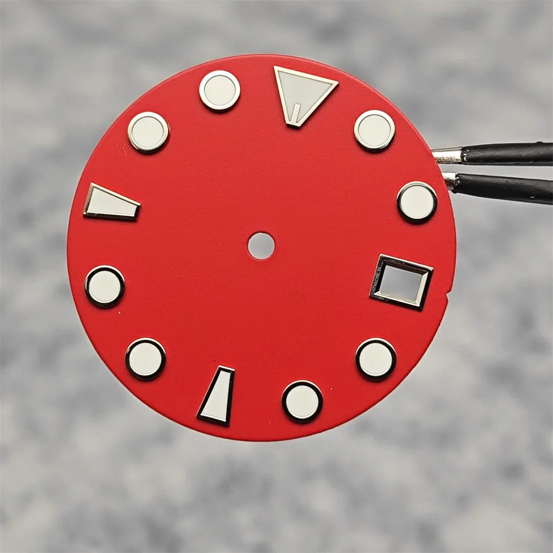 28.5MM New NH35 Dial Green Luminous Watch Face Matte Texture Dial for NH35/ NH36 Mechanical Movement Watch Accessories Repair Parts