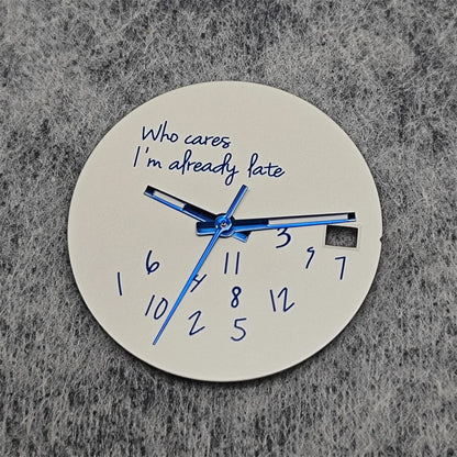 Modified Blue Log Hands + Watch Dial Set 28.5mm DIY Watch Faces Fits NH35/4R36 Movement Who Cares Lt's Already Late Accessories