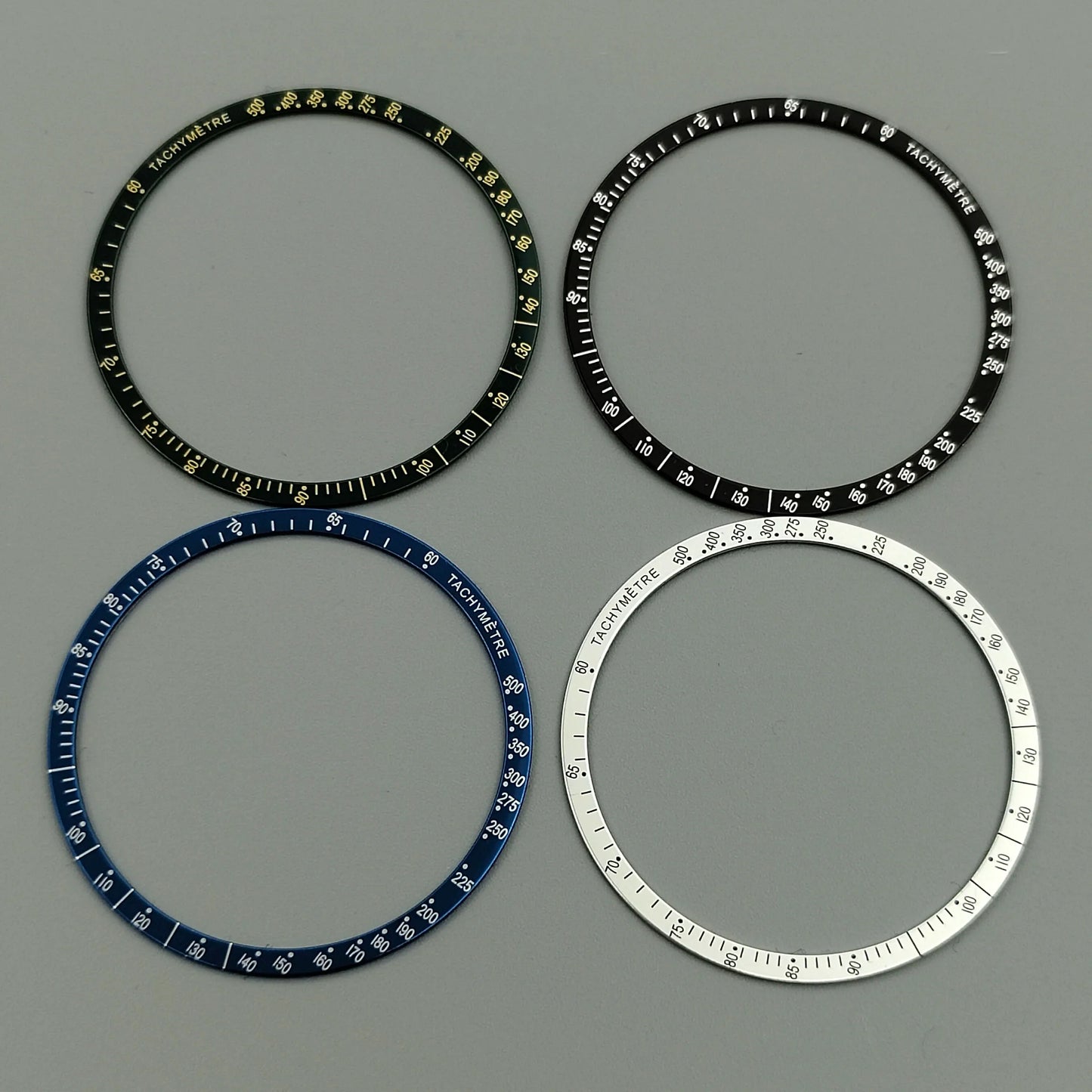 Speed Master Case 40mm VK63 Silver Watch Case Blue Green Black Silver Insert With Coated Glass For VK63 Quartz Chronograph Movement Steel Bracelet