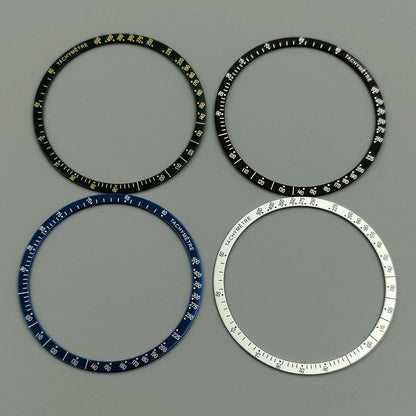 Speed Master Case 40mm VK63 Silver Watch Case Blue Green Black Silver Insert With Coated Glass For VK63 Quartz Chronograph Movement Steel Bracelet