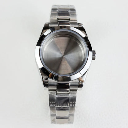 36/39mm NH35 Watch Case Stainless steel Sapphire Glass Transparent Back Cover for Seiko NH35 NH36 movement Datejust Oyster Strap