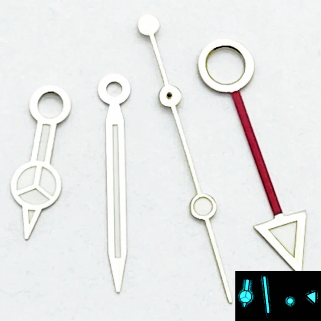 RICHUS NH34 GMT Watch Hands Silver/Black/Gold/RoseGold Blue Luminous Fit NH34 Movement Watch Accessories