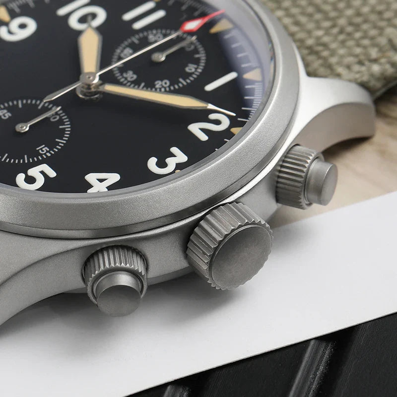 Militado ML1868KF Chronograph Watch  VK67 Quartz 10Bar 39MM Multifunction Military Watch BGW 9 Lume