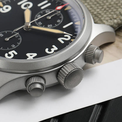 Militado ML1868KF Chronograph Watch  VK67 Quartz 10Bar 39MM Multifunction Military Watch BGW 9 Lume