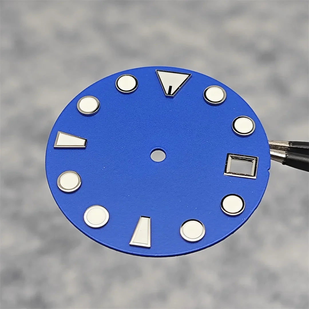 28.5MM New NH35 Dial Green Luminous Watch Face Matte Texture Dial for NH35/ NH36 Mechanical Movement Watch Accessories Repair Parts