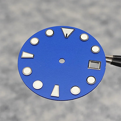 28.5MM New NH35 Dial Green Luminous Watch Face Matte Texture Dial for NH35/ NH36 Mechanical Movement Watch Accessories Repair Parts