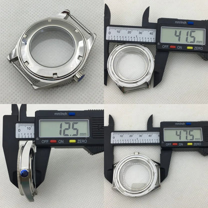Fifty Fathom Case 41.5mm stainless steel case ceramic bezel sapphire glass with NH35 36 NH34 ETA2824 PT5000 movement watch replacementparts