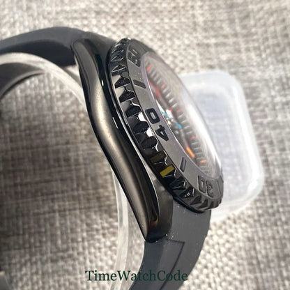 Tandorio 41mm 20ATM Diver Automatic Watch NH36 Sapphire Date TD269 PVD Yacht Watch