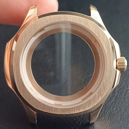 39.5MM Stainless Steel Sapphire Glass Waterproof Case Have Inner Ring FIT NH 35 NH36 NH70 Movement Watch Parts Accessories