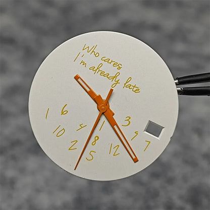 Modified Blue Log Hands + Watch Dial Set 28.5mm DIY Watch Faces Fits NH35/4R36 Movement Who Cares Lt's Already Late Accessories