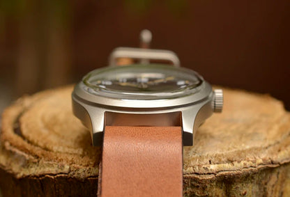 Custom logo watch Baltany S2025 D12 Retro Military Watch 36mm Swiss Luminous 10ATM Seagull  ST1701 Mechanical Watch