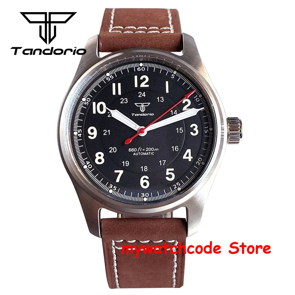 39mm Pilot Tandorio TD143M Miyota8215 Automatic 20BAR Sapphire Luminous