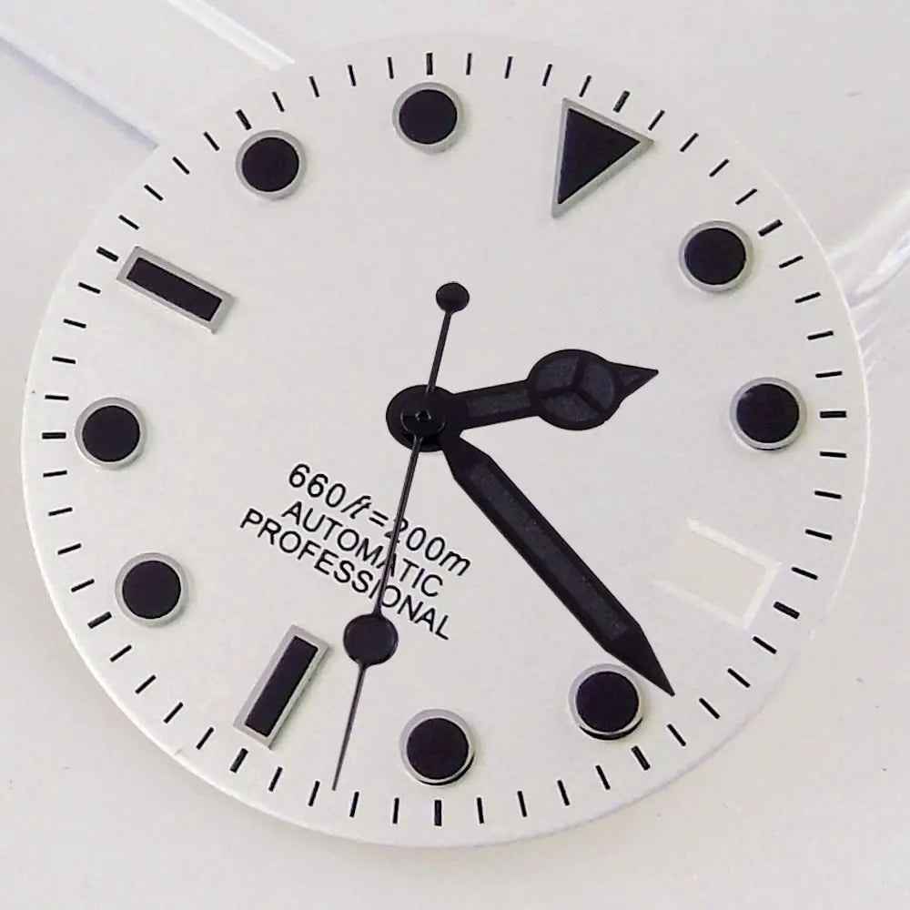 SU B Watch Part 28.5mm Watch Dial for NH 35 NH 36 NH 37 NH 38 NH 39 NH 70 NH 72 Di ver Wristwatch Parts Green/Black Index Repair Tool