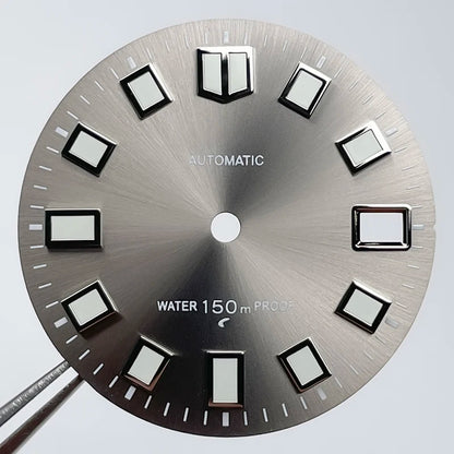 28.5mm NH35S Logo Dial Sunray 62MAS Prospex Seik Mod Watch Case Modified Parts Green Luminous Suitable For NH35 NH36 Watch Dial