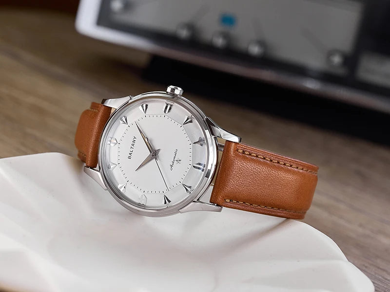 Baltany Dress Watches Man S4090 Dome Sapphire Crystal 9039 Automation Stainless Steel Classic Pie-Pan Dial Mechanical Watch
