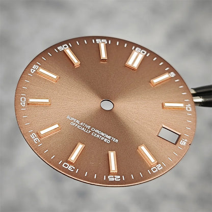 NH35 Watch Dial 28.5mm Log Modified Dial BGW9 Blue Green Luminous Watch Face Modified Watch Accessories for NH35 NH36 movements