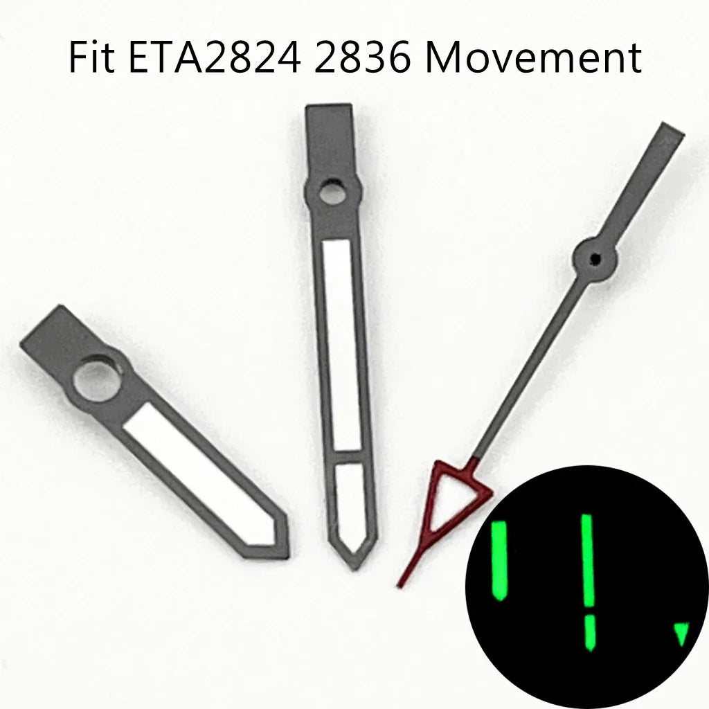 ETA Hands Silver/Black Watch Hands Fit NH35 NH36 PT5000 ETA2836 2824 DG2813 3804 Miyota8215 8205 821A Movement Watch Accessories