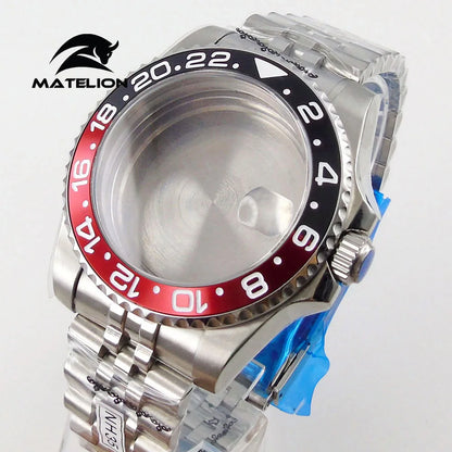 Matelion 200M Diving Case 40mm Fit NH35 NH36 NH34 GMT ETA 2824 PT5000 Watch Case Jubilee Bracelet Sapphire Glass Slide Buckle