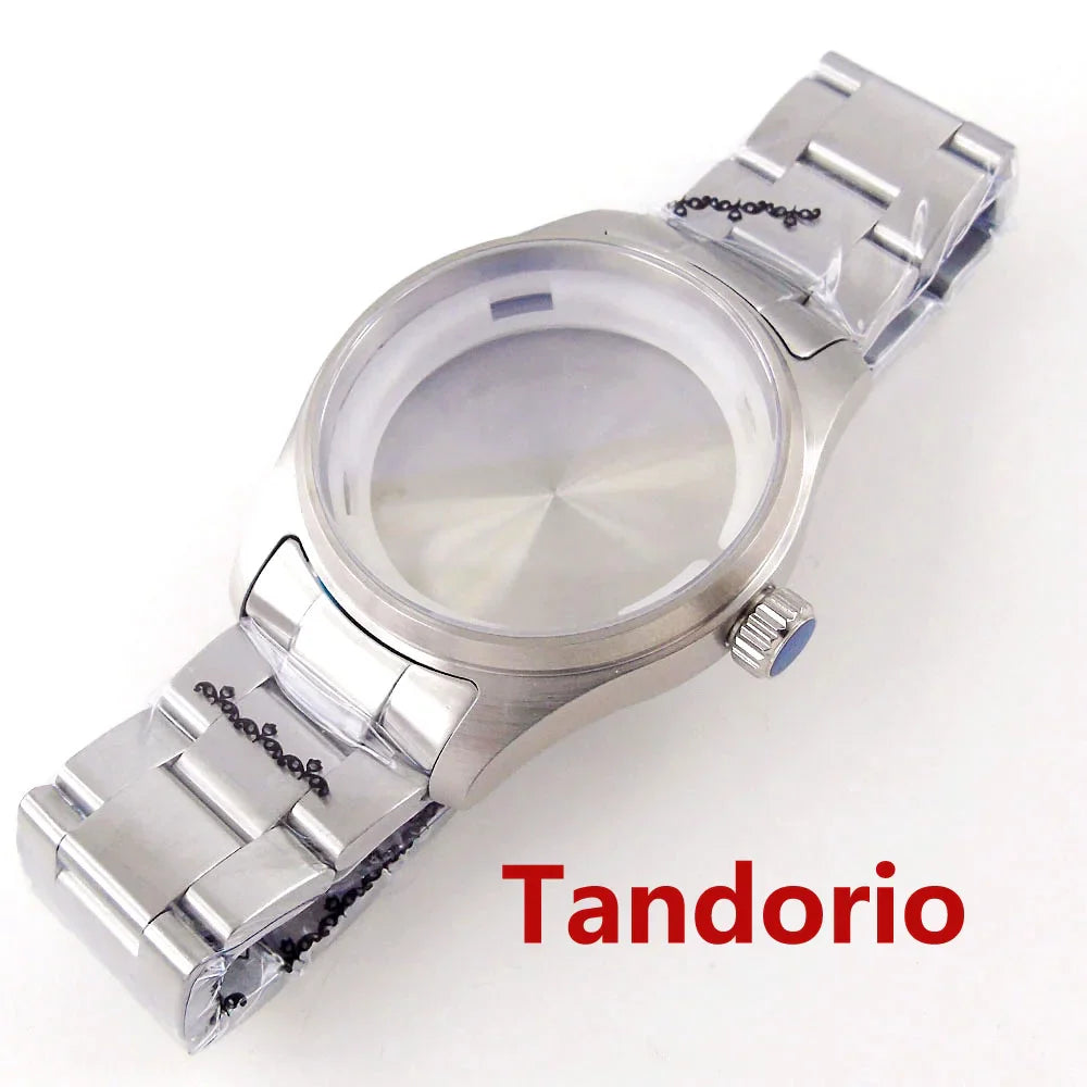 20ATM 39mm Stainless Steel Pilot Brushed Watch Case Sapphire Glass Fit NH35 NH36A ETA2824 PT5000 Automatic Movement