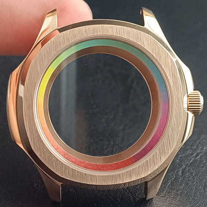 39.5MM Stainless Steel Sapphire Glass Waterproof Case Have Inner Ring FIT NH 35 NH36 NH70 Movement Watch Parts Accessories