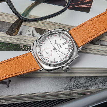 THORN T017 Square pillow-shaped 36mm Pilot couple wristwatch VD78 quartz Double Domed Sapphire 10Bar