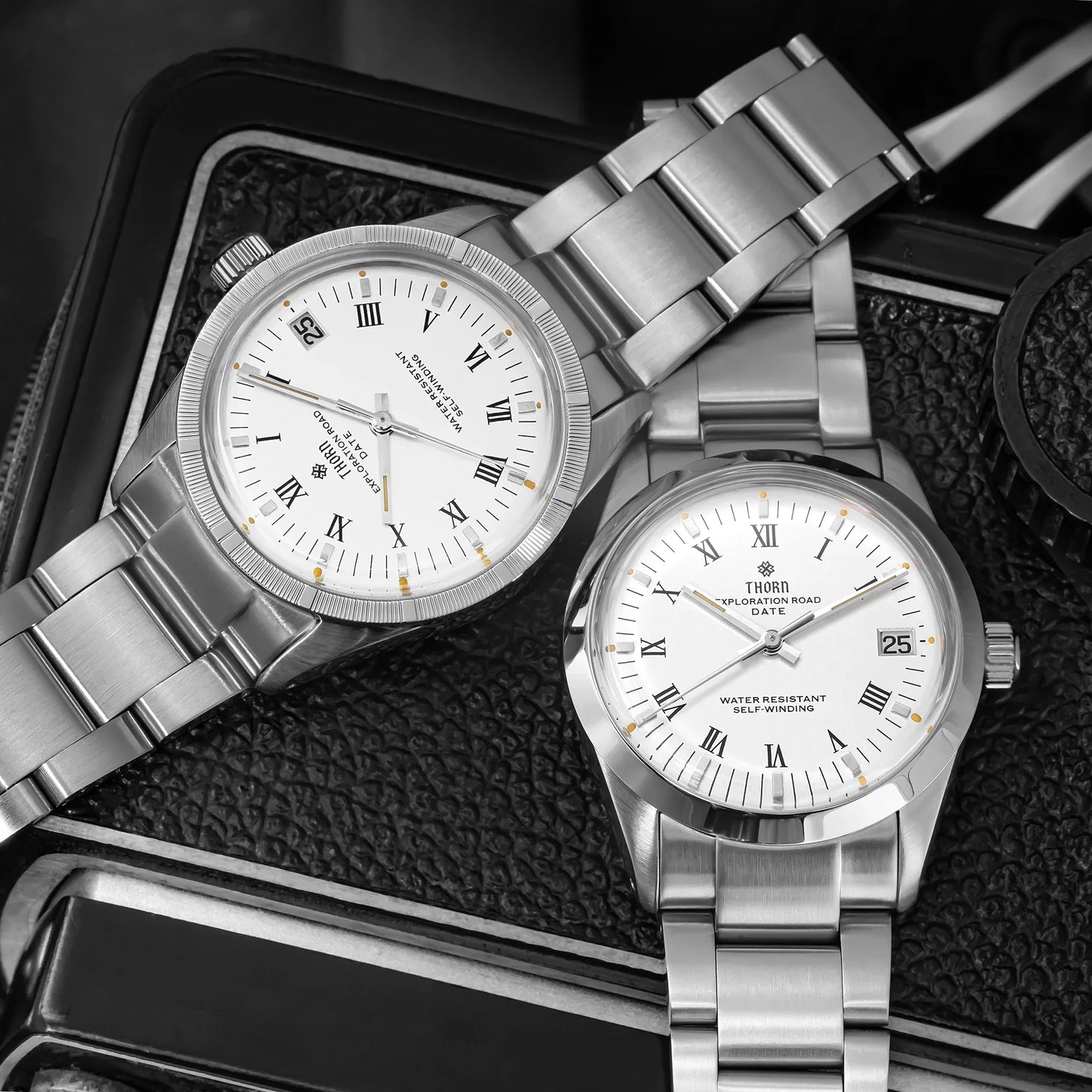 THORN T004 Dress Watcg PT5000 Automatic Domed Sapphire Luminous 10Bar 34MM