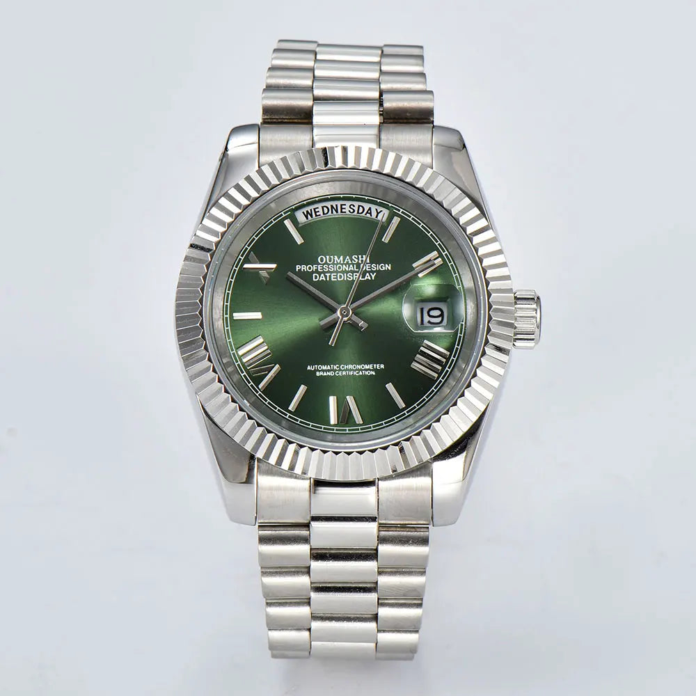 Day-Date Miyota 8285 automatic watches TDD001 Sapphire 10Bar 39MM custom watch