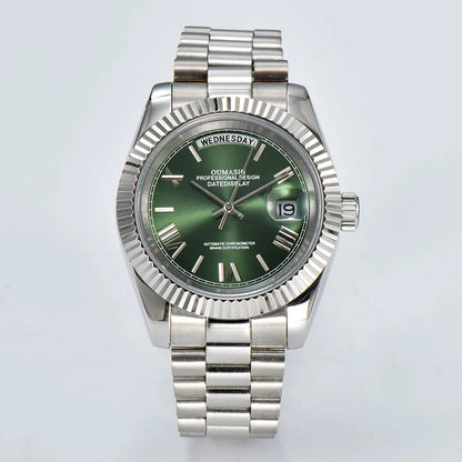 Day-Date Miyota 8285 automatic watches TDD001 Sapphire 10Bar 39MM custom watch