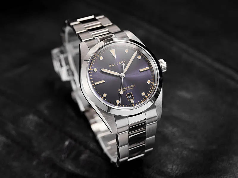 Baltany S4041 Vintage Tribute Quartz Wristwatches Enamel Dial Sapphire Crystal 20ATM Stainless Steel Bracelet Diving watches