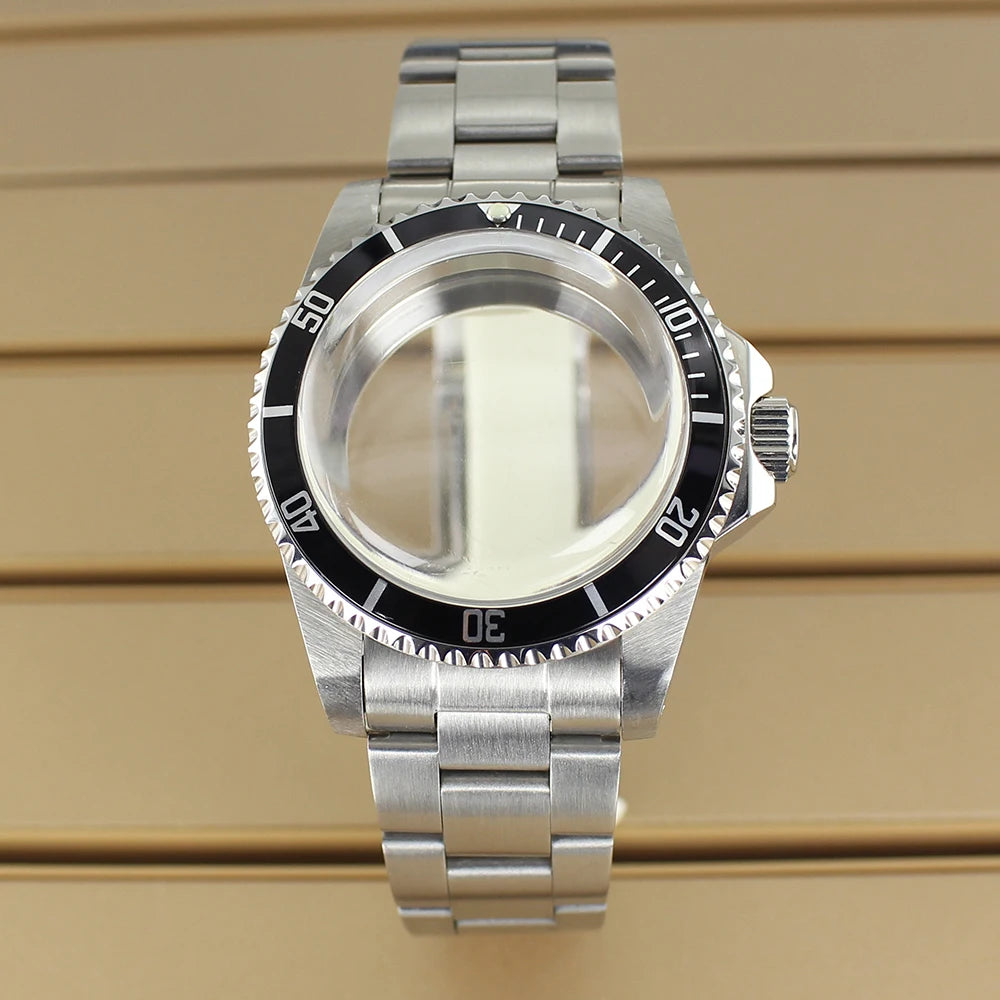 38mm Vintage Diving Watch Case Dome Acrylic Glass For Seiko NH35 NH36 NH38 NH34 Automatic Movement 28.5mm Dial Retro Submariner