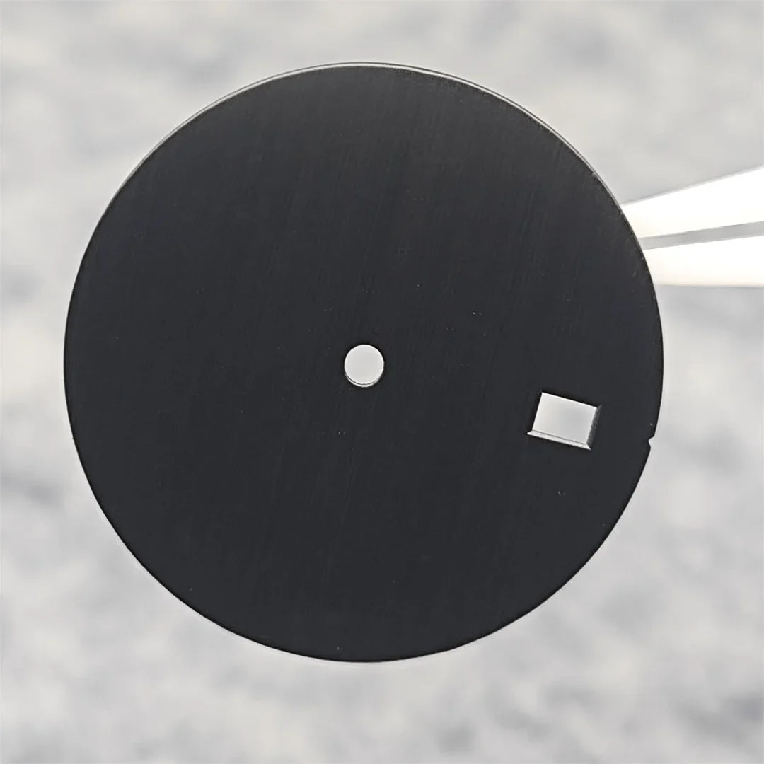 30.5mm Watch Dial DIY Vertical Texture Surface with Date Faces for PP Case Watch Accessories for NH35A / 4R35 Movement
