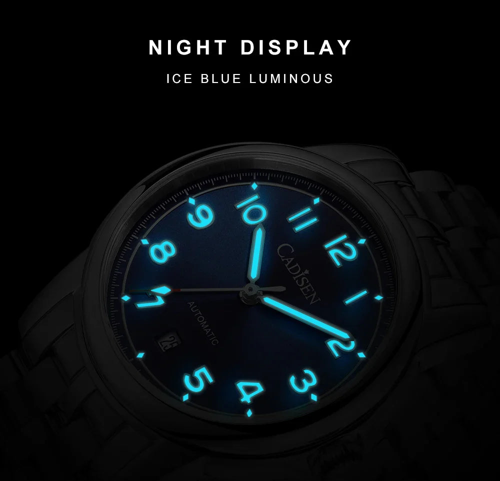 CADISEN C8235 Dress Watch 39MM MIYOTA 8215 Sapphire 5bar Luminous