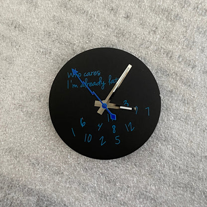 Modified Blue Log Hands + Watch Dial Set 28.5mm DIY Watch Faces Fits NH35/4R36 Movement Who Cares Lt's Already Late Accessories