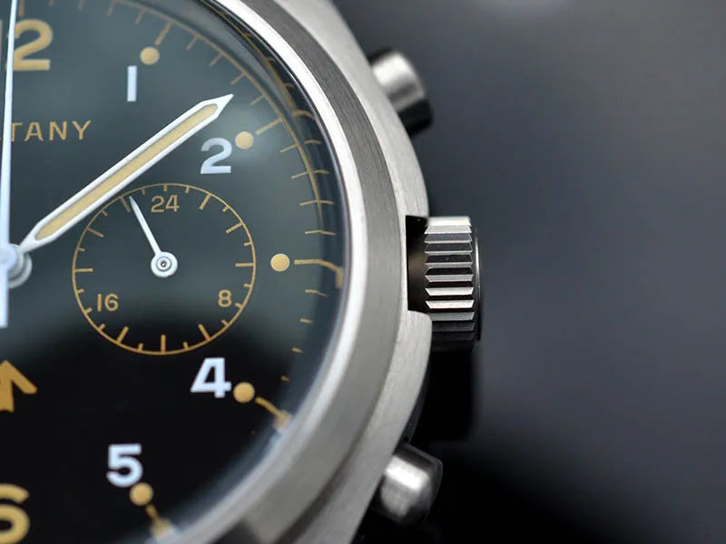 Customizable Watch Baltany 39mm Vk64 Quartz  Military watch Chrono RAF 6BB Homage Multifunction Chronograph 5bar AR Sapphire Swiss Lume