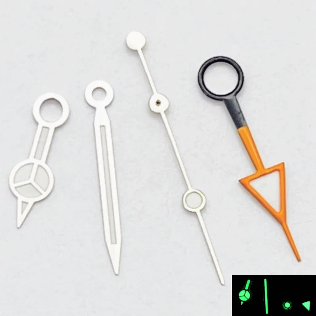 RICHUS NH34 GMT Watch Hands Silver/Black/Gold/RoseGold Blue Luminous Fit NH34 Movement Watch Accessories