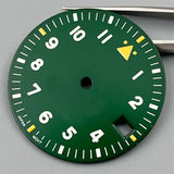 Watch Dial 29mm Pilot Style Black Green White Dial C3 Green Luminous Fit NH35 NH36 ETA2824 2836 PT5000 MIYOTA DG Movement