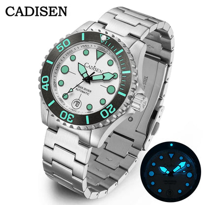 Cadisen C8232 Submariner DIVER  NH35A 100M Waterproof Luminous AR Sapphire 40MM