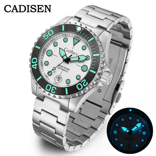 Cadisen C8232 Submariner DIVER  NH35A 100M Waterproof Luminous AR Sapphire 40MM