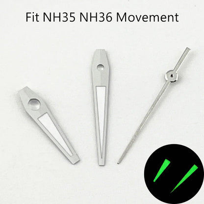 NH35 Watch Hands Silver/Gold/Black/Rose Gold Luminous Watch Hands Fit NH35 NH36 ETA2824 2836 PT5000 Movement Watch Accessories