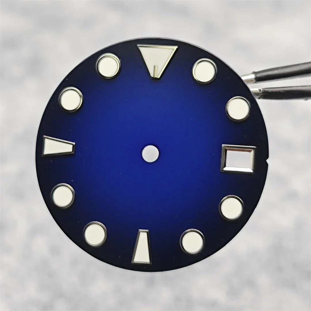 28.5MM New NH35 Dial Green Luminous Watch Face Matte Texture Dial for NH35/ NH36 Mechanical Movement Watch Accessories Repair Parts