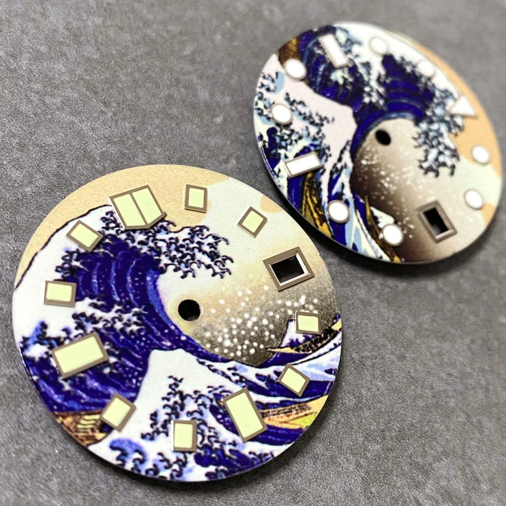 29mm Kagawana Watch Dial Full Luminous Nologo Watch Face for NH35 NH36 3/3.8/4 Clock Feet DIY Watch Dial Watch Accessories