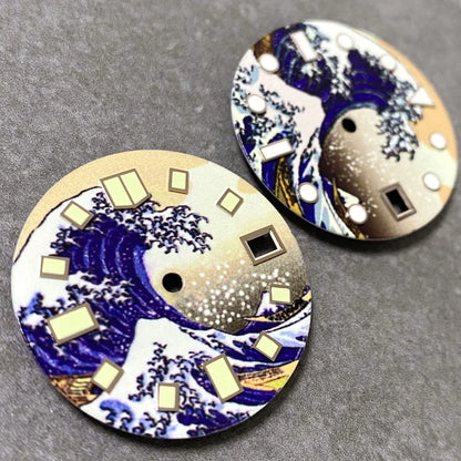 29mm Kagawana Watch Dial Full Luminous Nologo Watch Face for NH35 NH36 3/3.8/4 Clock Feet DIY Watch Dial Watch Accessories